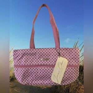 Jenni Chan Pink Geometric Tote Bag